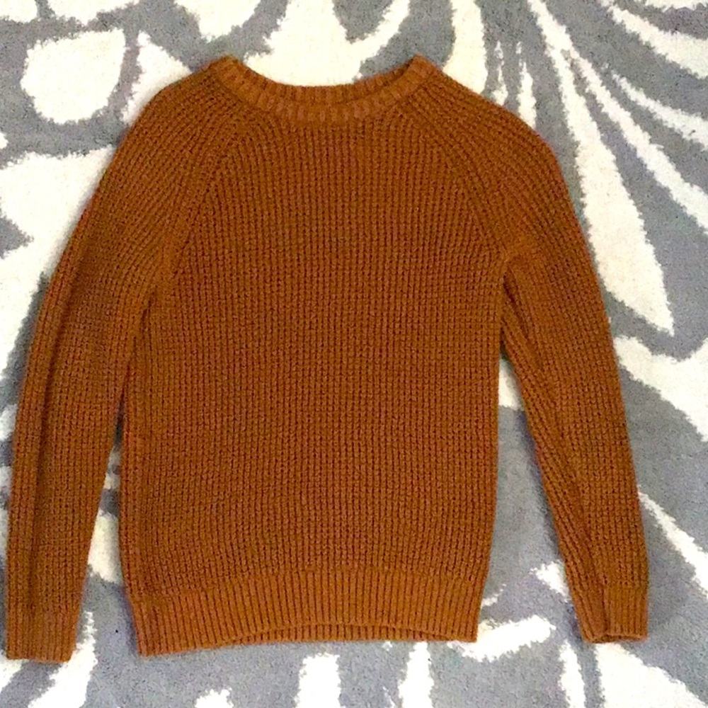 Rustic orange girls sweater